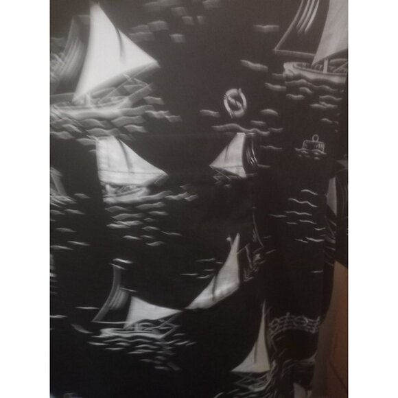 Polo Ralph Lauren Polo Shirt Size XL Nautical Sailboat Black  All Over Print - Picture 2 of 12